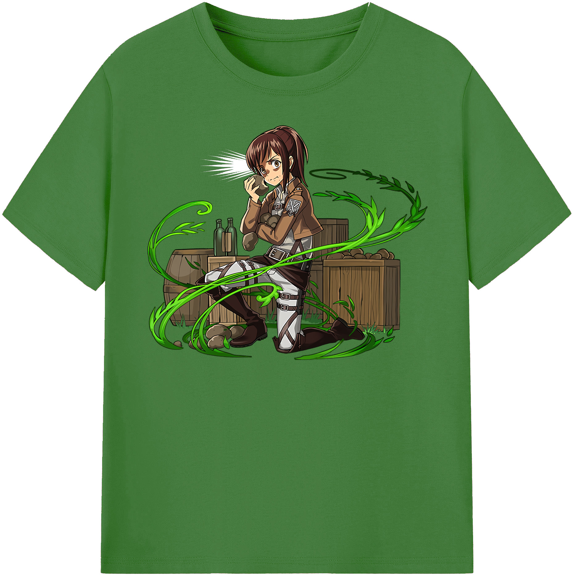 （画像用） 進撃の巨人 サシャ·ブラウス Attack on Titan Sasha Blaus レディースカジュアルプリントTシャツ（綿100％）